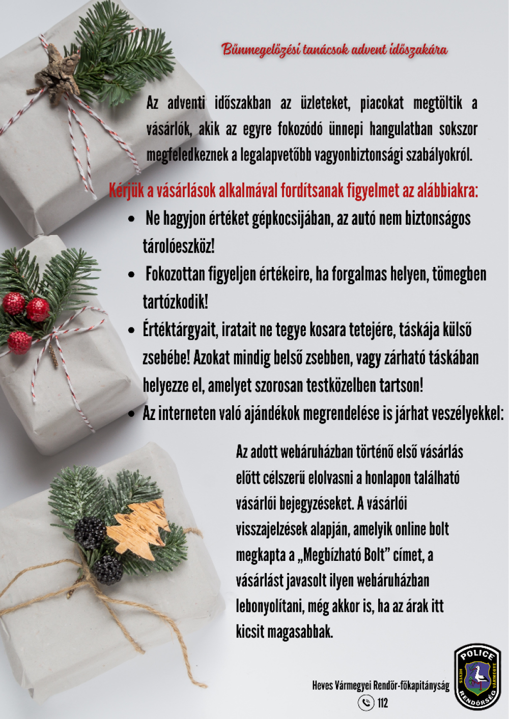 Bunmegelozesi Tanacsok Advent Idoszakara 2024 11 28